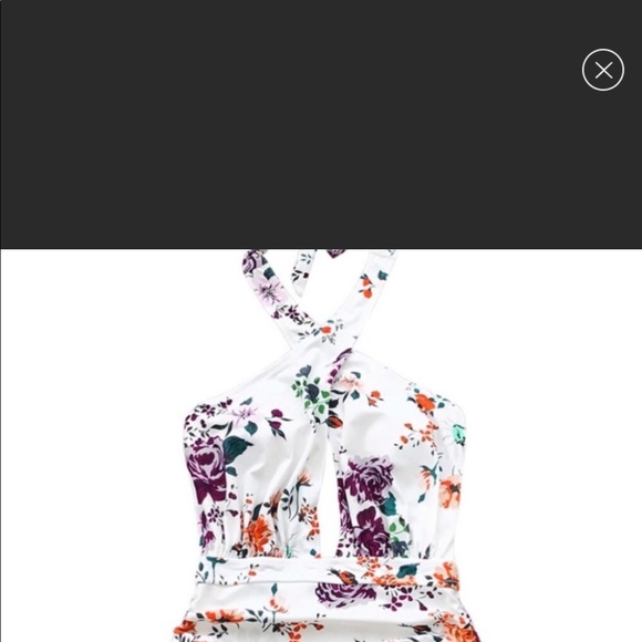 Cupshe Floral One Piece NWOT - Picture 5 of 12